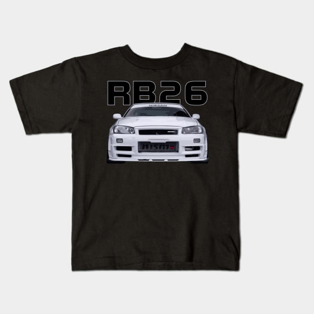 JDM CAR nismo RB26 factory RB26DETT Fine Spec Kids T-Shirt by cowtown_cowboy